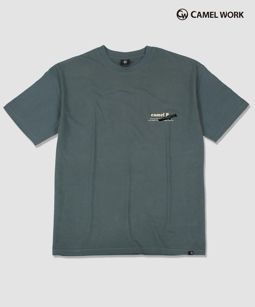 CAMEL WORK Park Short Sleeve T-Shirt (Deep Green)