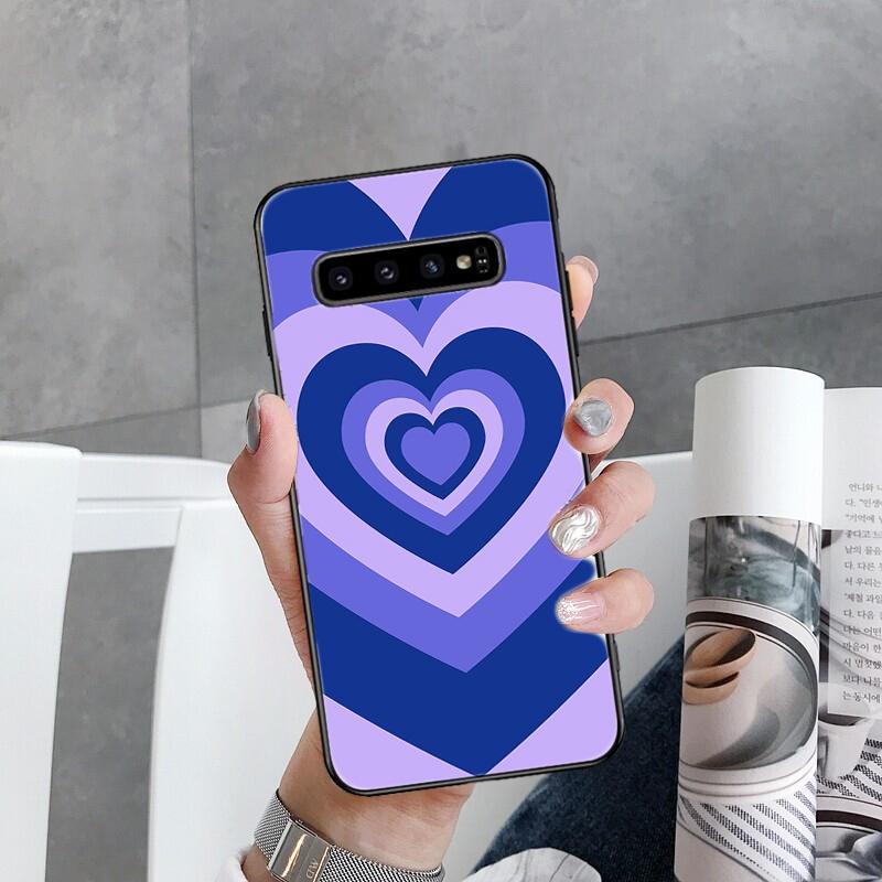 Phone Case for Samsung Galaxy S22 S20 Ultra S20 S22 Plus S21 S10 S9 S8 Plus S10E S20 FE Brown Heart Circle Phone Capa