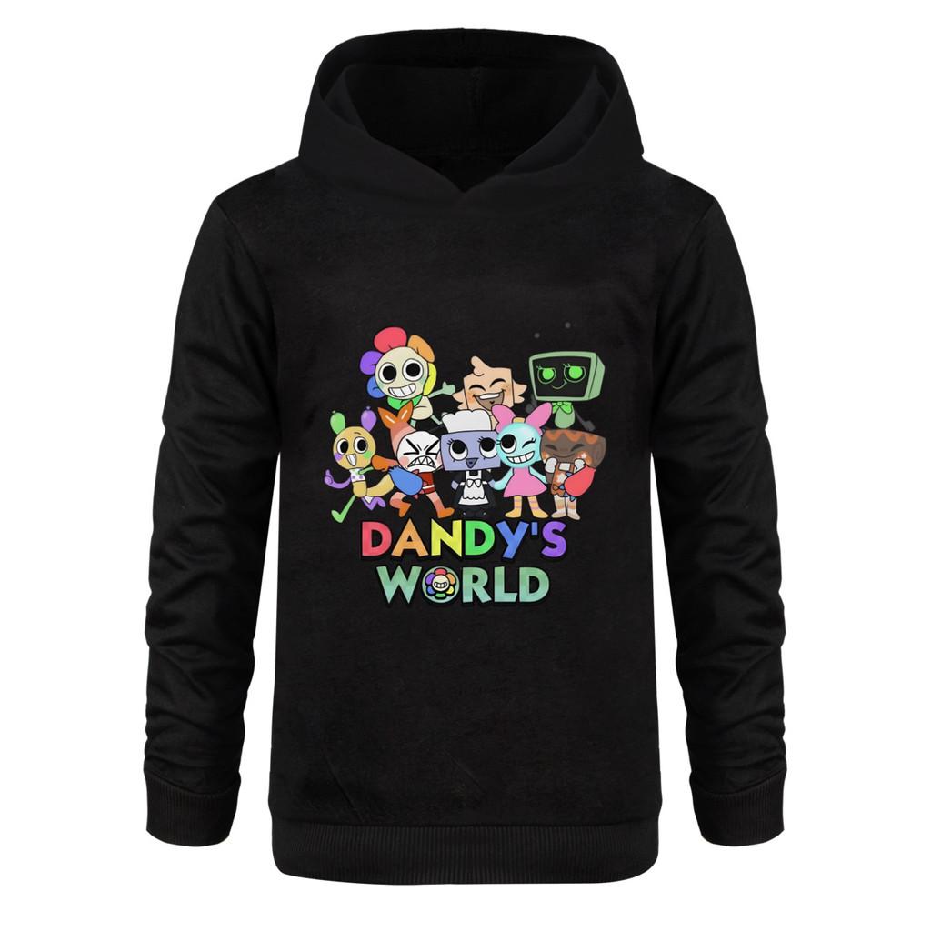 5407 Multi-color Kids Boys Girls Dandy World Printed Hoodies Trousers Clothes Set