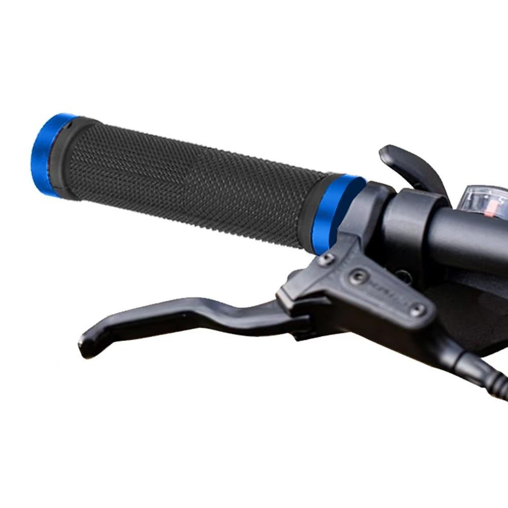 Mountain Bike Anti-Slip Aluminum Alloy Double-Sided Lock-On Rubber Handlebar Grips