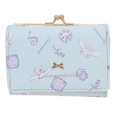 Aldi Sanrio Women's Cinnamon Roll Faux Leather Tri-fold Wallet with Clasp, W108 X H82 X D38mm