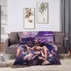 Katseye Kpop Girls Warm Blanket Child Plush Throw Blanket Print Couch Chair Flannel Bedspread Sofa Bed Cover