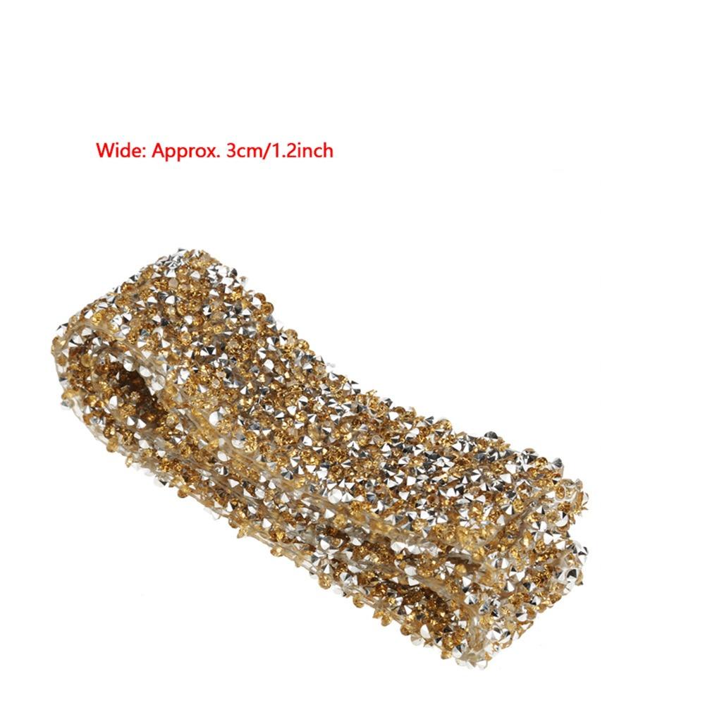 1pcs Beaded Trim Diamond Mesh Wrap Roll Multi-Function Crystal Rhinestone Ribbon Arts Crafts