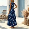 Beach Vacation Minimalist Sleeveless Maxi Dress Loose Lightweight Dress,Versatile for Daily Wear,Spring & Fall Layering