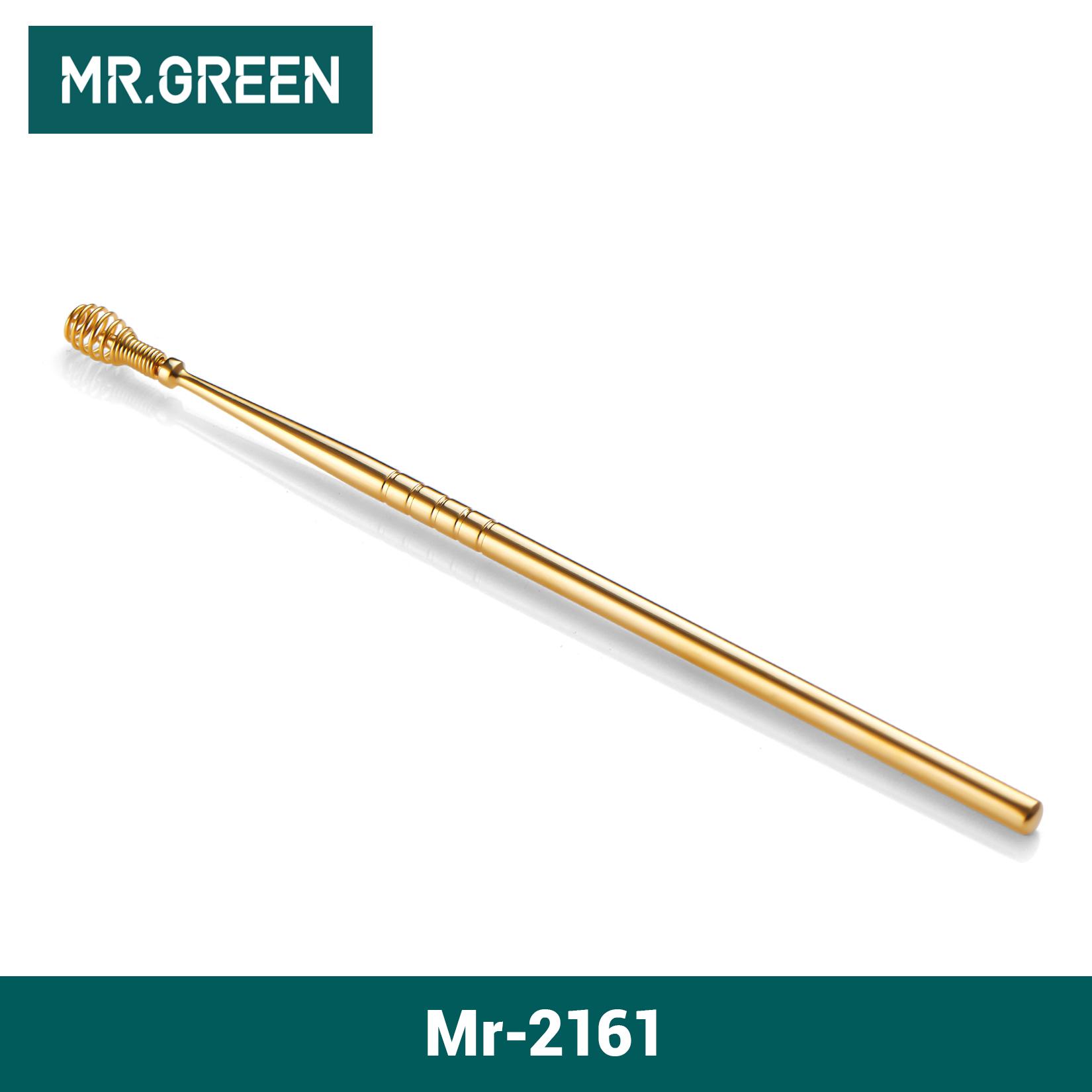 

MR.GREEN Удаление ушной серы 360 ° Спиральный массаж Ушной выбор Очиститель ушных каналов Нержавеющая сталь Гибкий дизайн Инструменты для ухода за ушами (золотой)
