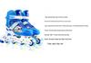 Kids' Adjustable Inline Skates with Flash Wheels - PVC Set Rollerblades