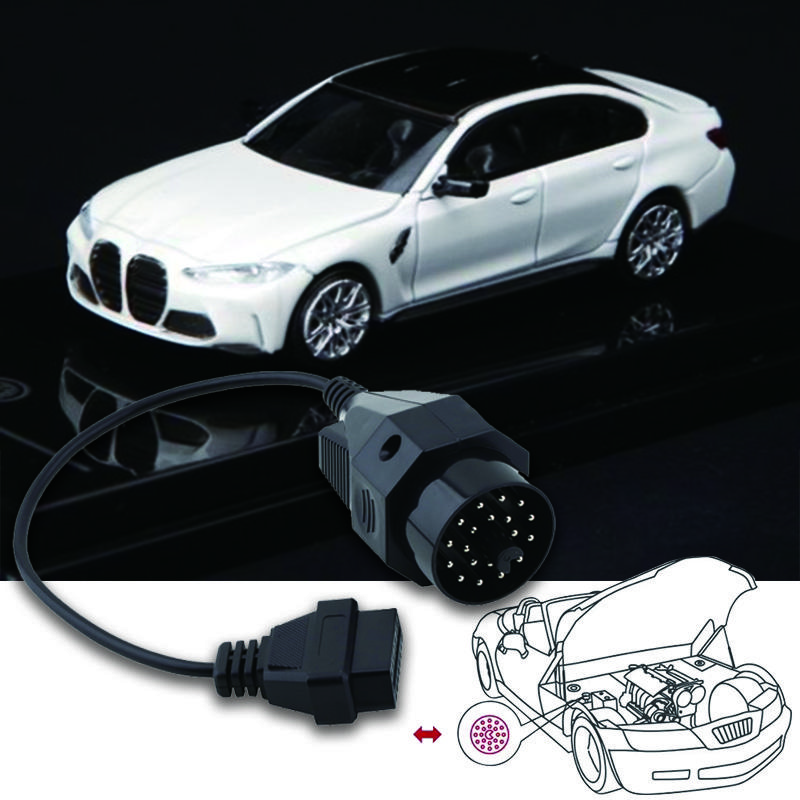 For BMW 20pin to OBD2 16pin connector cable OBD OBD2 adapter cable for BMW e36 e39 X5 Z3 scan tool cable