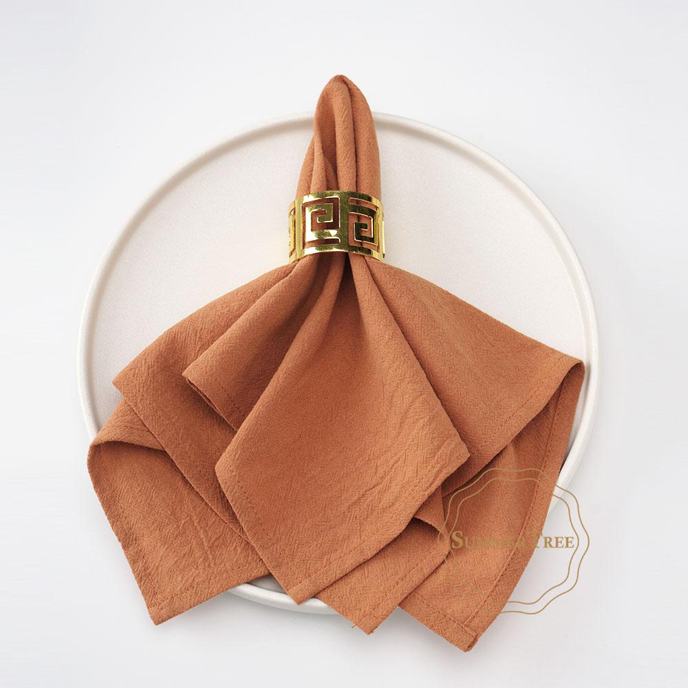 12 Piezas 40x40cm Servilletas de Tela Algodón Lavado Cena Vintage Suave Servilleta de Mesa Posavasos para Restaurante Hogar Boda Fiesta Decoración