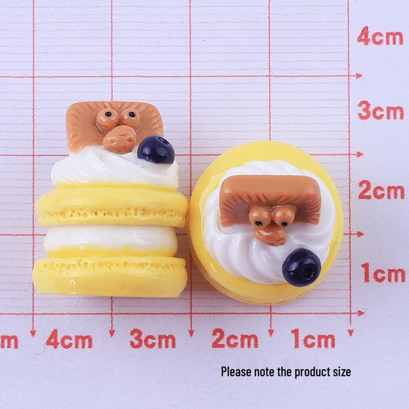 Macaron Cartoon 3D Cake Toy DIY Resin Charms for Crocs
