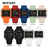 SANDA Men's Luminous Waterproof Sports Watch - Square Design with Multifunctional Countdown Timer