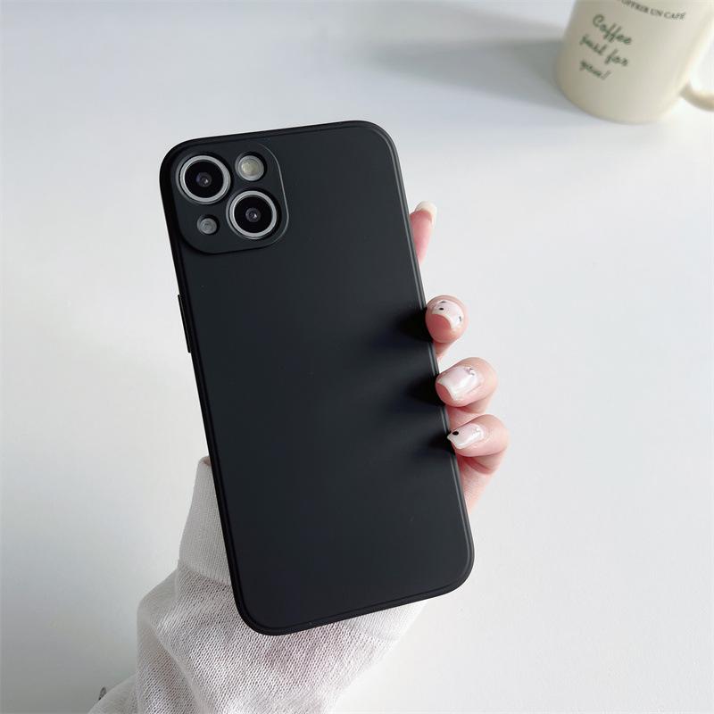For IPhone 17 ProMax Phone Case 15pro Liquid Silicone for Apple 16E Built-in Velvet 14 Spray Paint 13