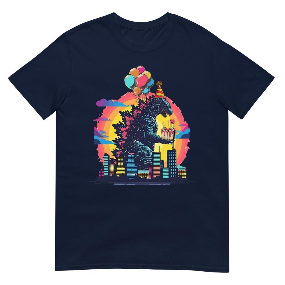 Kaiju Birthday Balloon Cake Monster Movie Bday Decoration TShirt