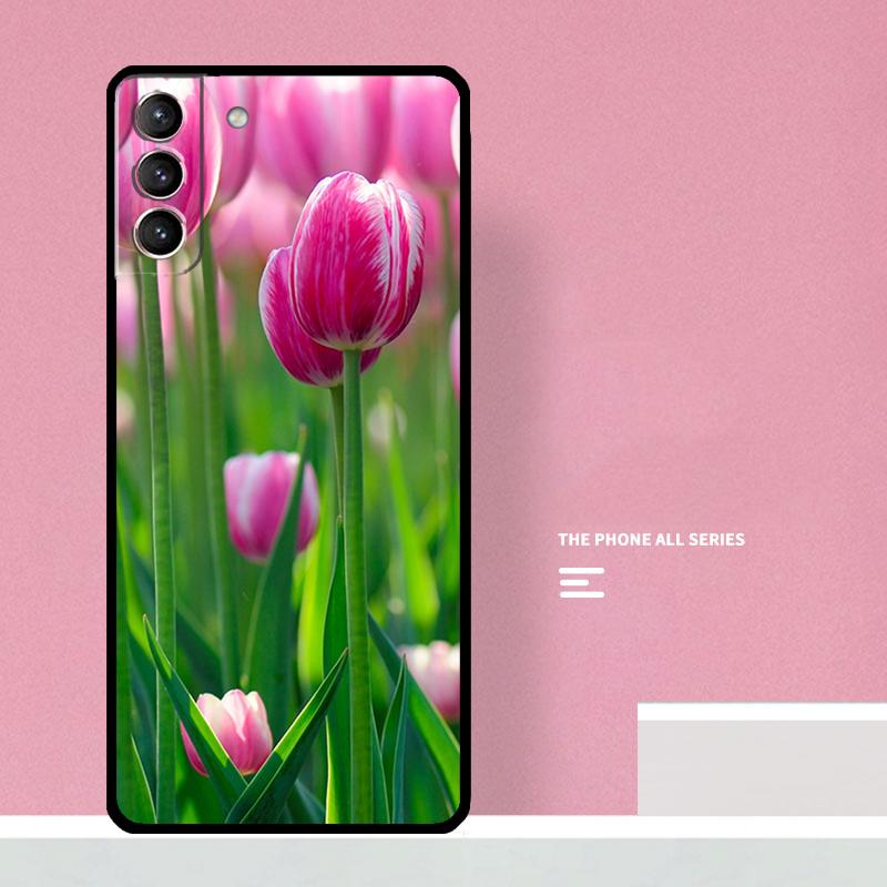 Tulips Flower Phone Case For Samsung Galaxy S26 S25 S24 S20 S21 S22 S23 Ultra S10 Plus S25 FE Cover Coque