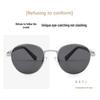 Retro Hong Kong Style Polarized Metal Sunglasses - Versatile High-End Streetwear