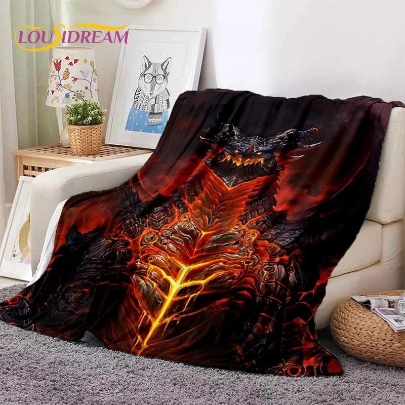 WOW, World of Warcraft Demon Hunter, Lich King Game Flannel Blanket for Beds Bedroom Sofa Picnic,Throw Outdoor Leisure 013