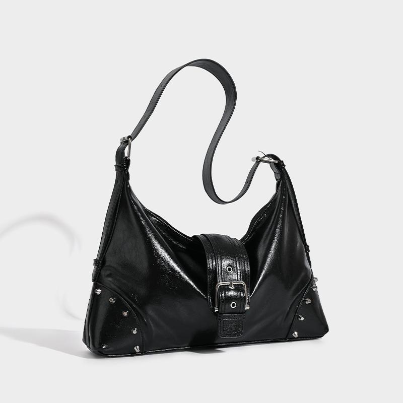 New Women's Bag Luxury Designer Rivet Decorati Shoulder Bag PU Leather Pink Woman Bags Fashi Lightweight Female Handbag