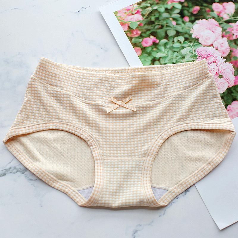 Women's Panties Mid Waist Briefs Comfortable Triangle Pants Teen Bottoms Underwear