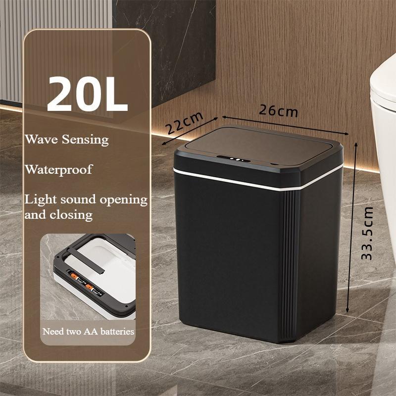 Automatic Sensor Trash Can Smart Waste Bins Kitchen Large Automatic Garbage Bin Touch Less Food Waste Disposal Accessories