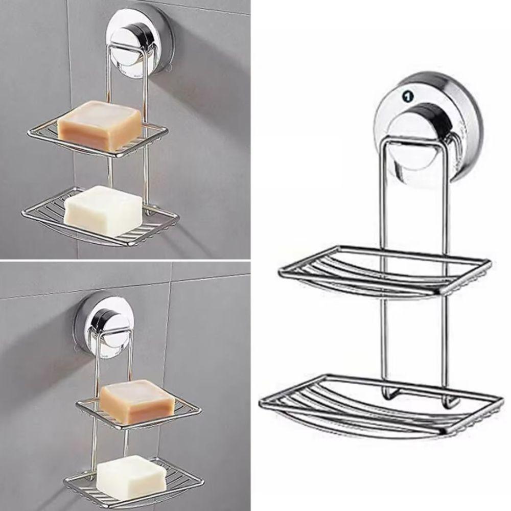 Heavy Duty Soap Tray Stainless Steel Bathroom Soap Dish Neat Storage Sponge Holder Shower Room