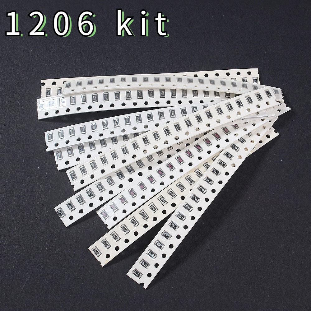 200 Stück SMD-Widerstands-Sortiment-Kit - 0603 0805 1206, 0,1R~1R, 10 Typen*20 Stück, für DIY-Elektronikbauteile-Set mit hoher Präzision
