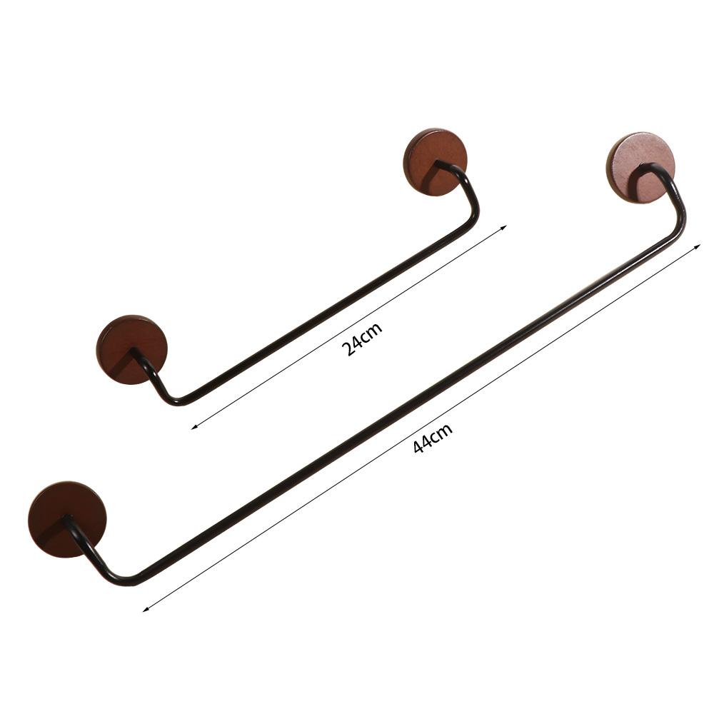 Anti-Rust Wall Mounted Towel Holder Simple Installation Single Bar Storage Holder  Bathroom Storage