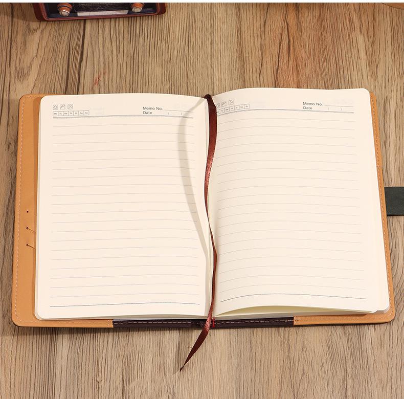Set Regalo Quaderno Password A5 - Registro Riunioni d'Affari d'Ufficio & Diario Vintage con Logo Personalizzabile.