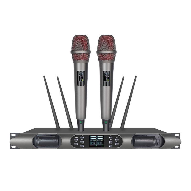 200m Range Professional True Diversity Wireless Microphones with Magnetic Charging and Disinfection for Conferencing & Performance