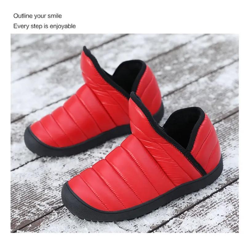 Winter Cotton Ankle Boots Men Outdoor Couple Non-slip Casual Plush Warm Women Snow Boots