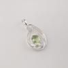 Green Amethyst Gemstone 925 Sterling Silver Women's Jewelry Designer Zircon Pendant 1.4" Gift For Wife CZP-16-8