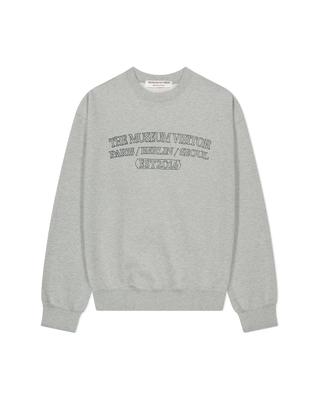 THEMUSEUMVISITOR Typogrphic Artwork Sweatshirt (Melange Grey)