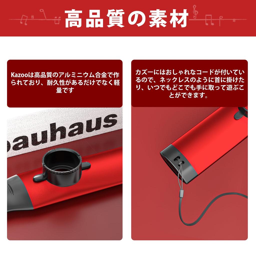 Multicolored Kazoo Aluminum Alloy Kazoo Musical Toy and Instrument, Metal Kazoo Whistle with 5 Extra Membranes for Adjustable Tones, for Music Lovers