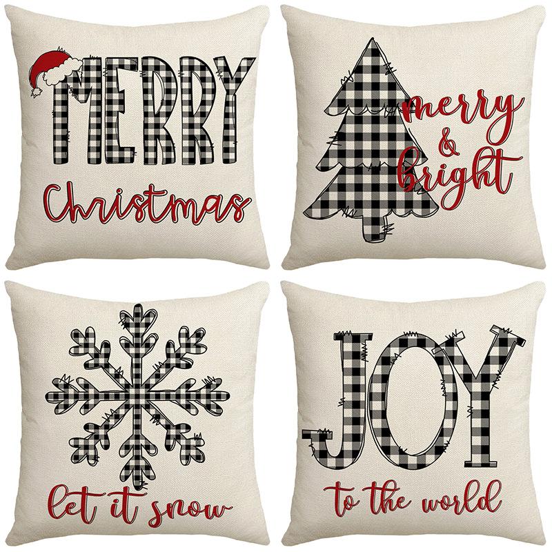 New Red Christmas Pillow Case Christmas Red Sofa Living Room Pillow Case Home New Style