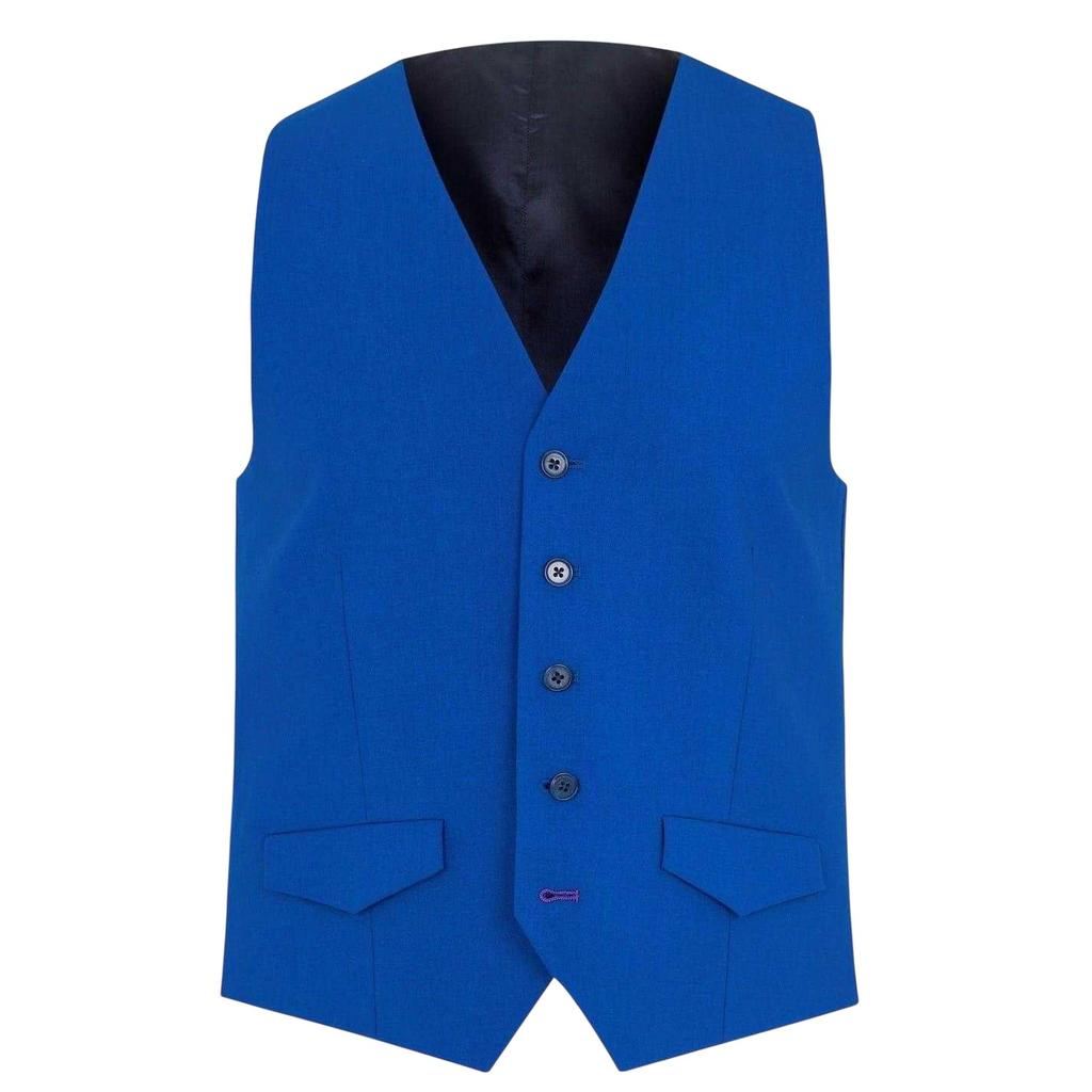 Without Prejudice Mens Wool Blend Slim Waistcoat