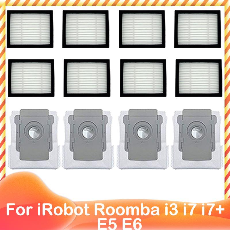 For iRobot Roomba I3 I7 I7+ E5 E6 E7 Robot Vacuum Main Side Brush Roller Hepa Filter Dust Bag Rag Part For Cleaner Replacement