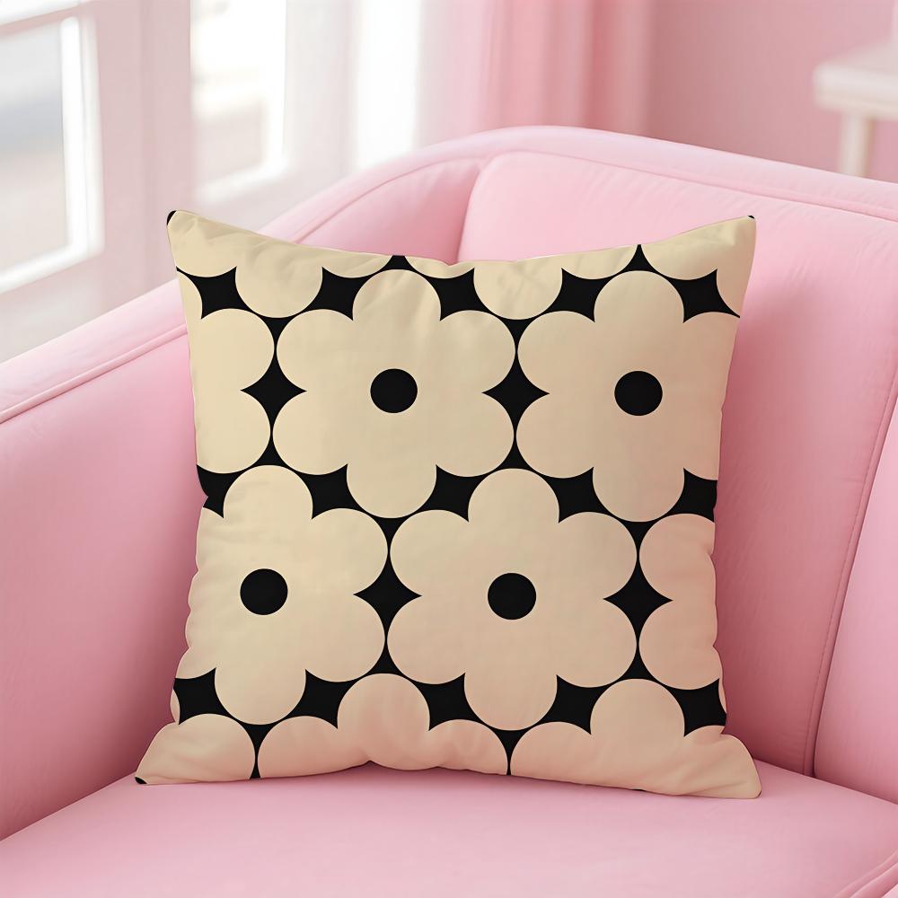 Aesthetic Art O-Orla Kiely Flower Stem Pillow Case Anti-dustmite Pillowcase Invisible Zipper Silky Short Plush Sofa Cushion Cove