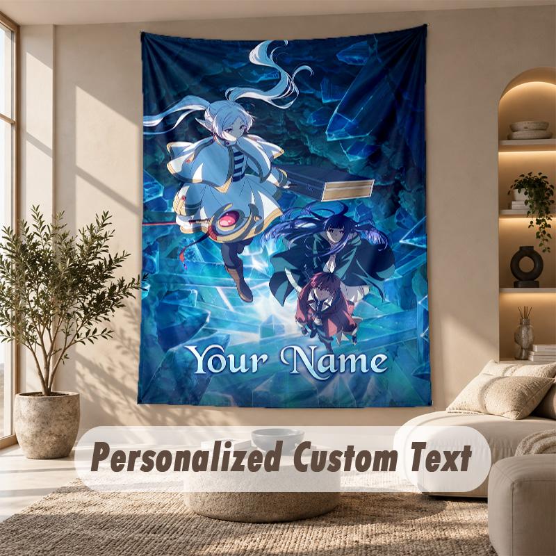 Tapestry Custom Name Text, Wall Hanging Tapestry Home Room DecorFrieren Beyond Journey's End