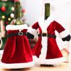 6/1pcs Golden Velvet Dress Clothes Wine Bottle Cover Christmas Wine Bottle Bags Xmas New Year Party Dinner Table Decoration Gift