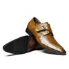 Schnallen-Munch Lederschuhe Herren Echtes Leder Kleiderschuhe Herren Trendige Herren Ein-Pedal Business Casual Schuhe Große Größe Lederschuhe