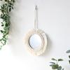 Wall Mirror with Macrame Fringes Hanging Mirrors Bohemian Decoration for Bedroom