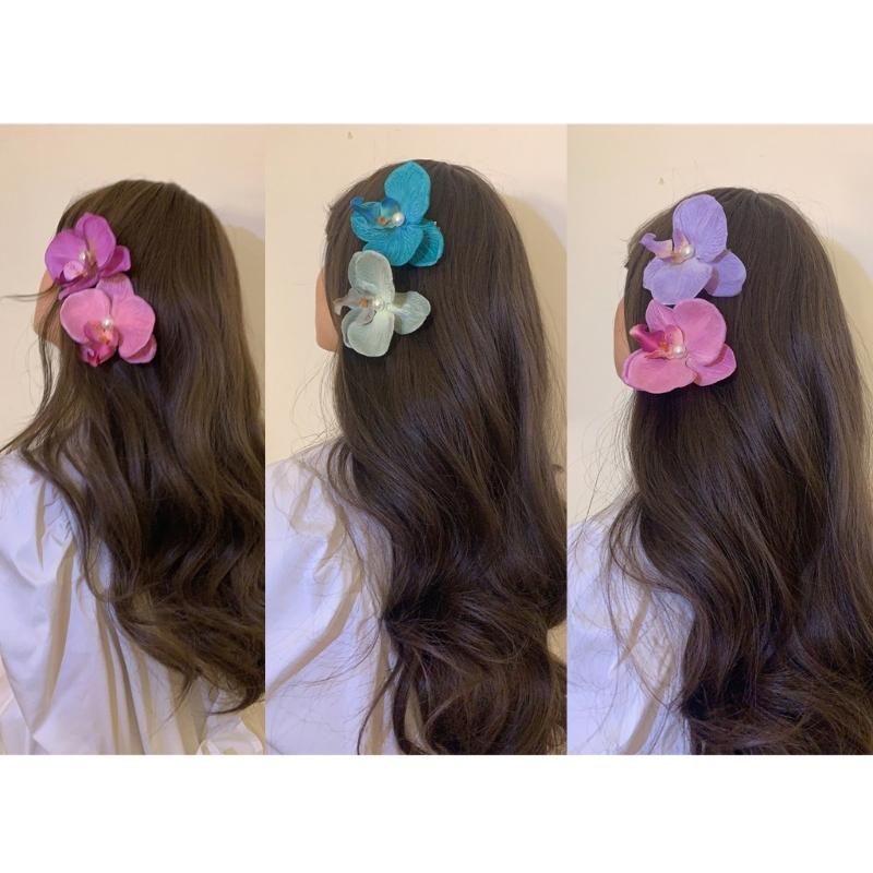 Eleganter Blummen-Haarclip Einzigartige Haarspangen Große Blume Acryl-Haarclip Schicke Haarnadel für Hochzeiten und Partys