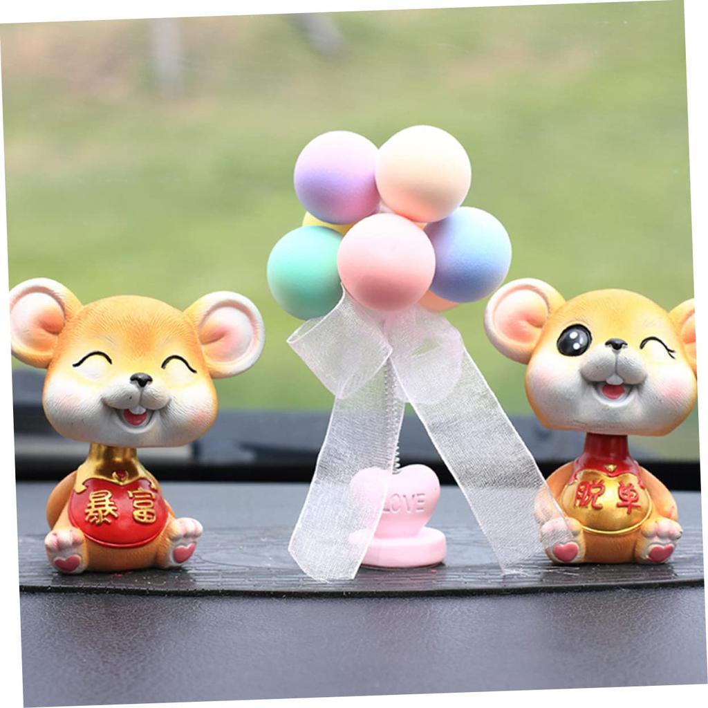 STOBAZA 1 Set Simulation Balloons Decoration Waving Head Decoration Car Balloon Car Interior 2pcs