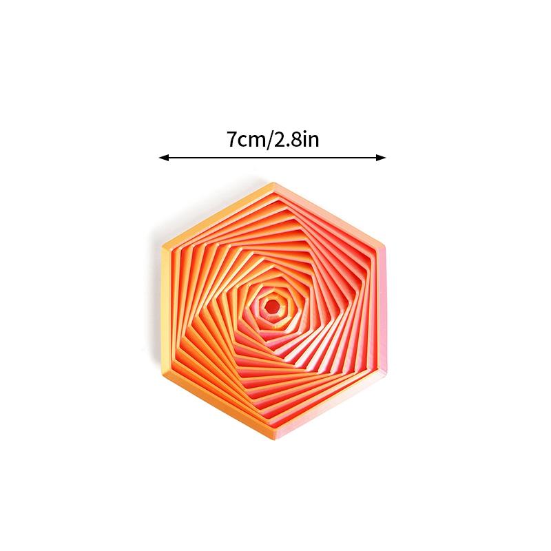 3D Printed Spiral Cone Ornament Stress Reducing Through Pyramid Toy Pyramid Passthrough Sculpture Mini Vortex Thread Illusion