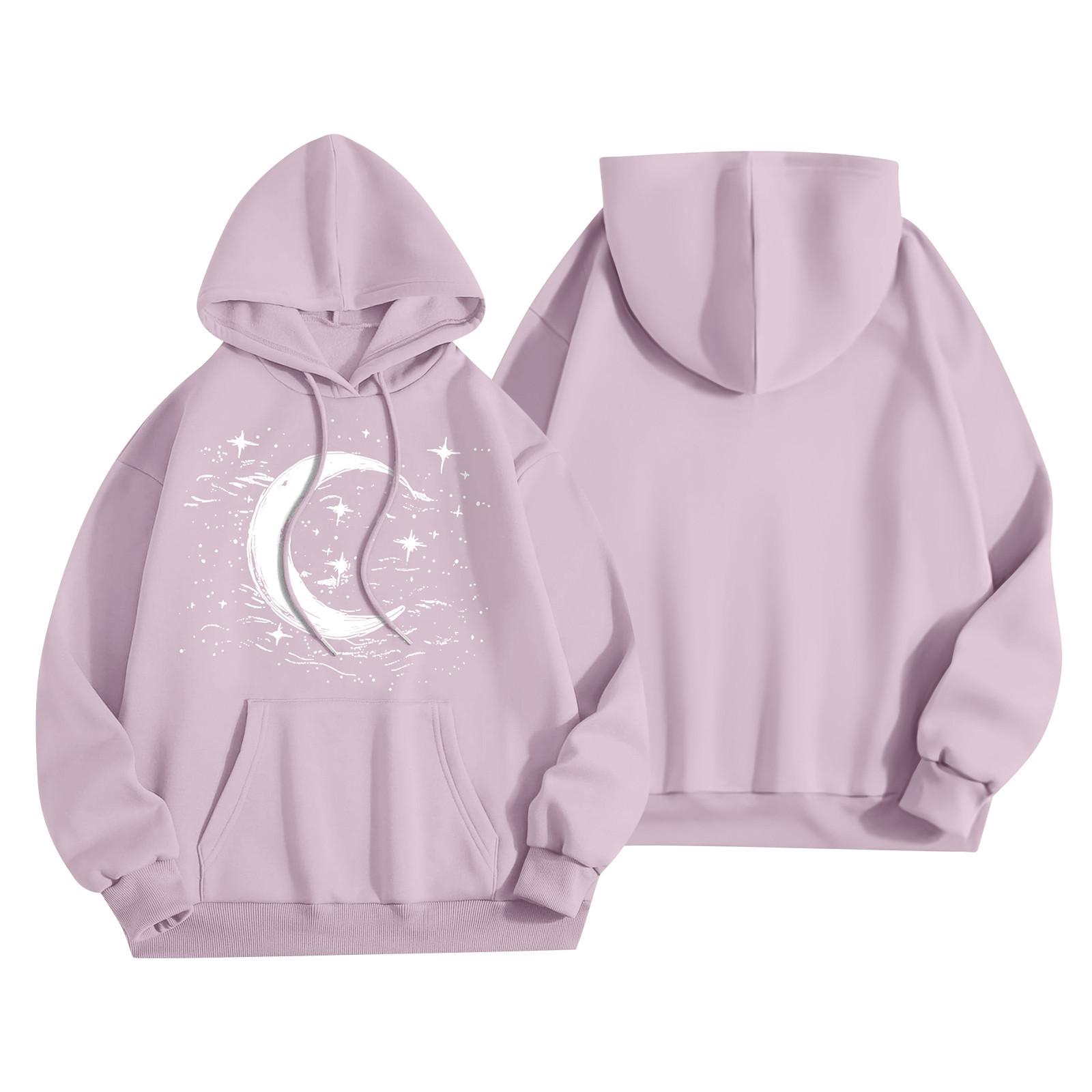 

Жіночий модний легкий жіночий пуловер з довгими рукавами та кишенями, ошатне худі з малюнком XXL