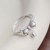 VENTFILLE 925 Sterling Silver Bow Tie Ring For Women Girl Birthday Gift Sweet Cute Romantic Jewelry Accessories Dropshipping