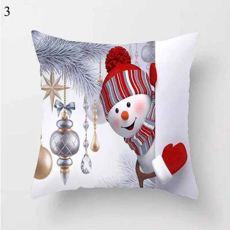 45*45cm Decorative Cushion Cover Christmas Santa Claus Pillow Cover Christmas Decoration Pillowcase Cushions For Sofa Home Gifts