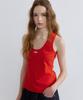 Peulibeo07 U-Neck Label Point Sleeveless Top [Frsp07Sl03]_Red