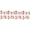 New Year's Trendy Wine Red French Nail Art Stickers – Detachable and Wearable