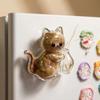 Cartoon Cat Whiskers Collection Ornaments Magnetic Cat Pushing Vase Decor  for Home Decoration