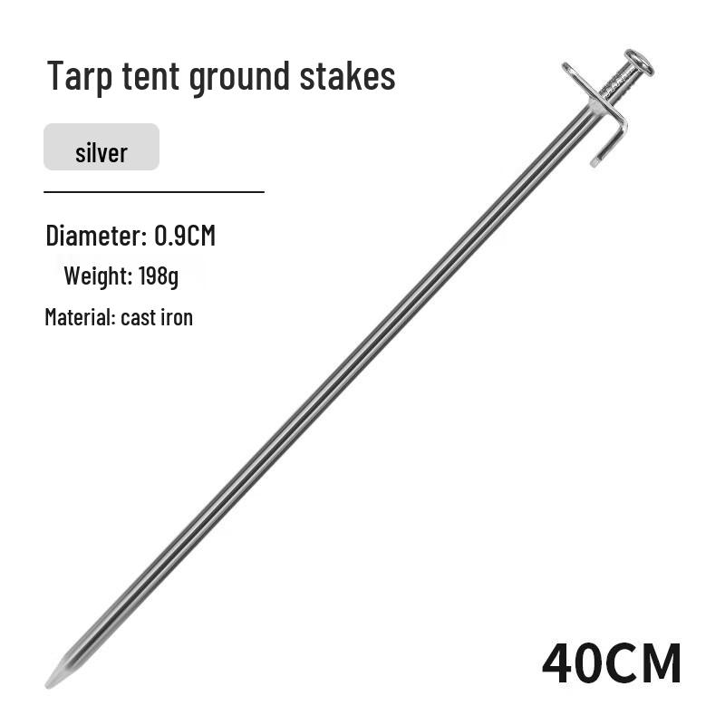 OEING Heavy-Duty Camping & Tarp Ground Stakes 40cm (9-pack)