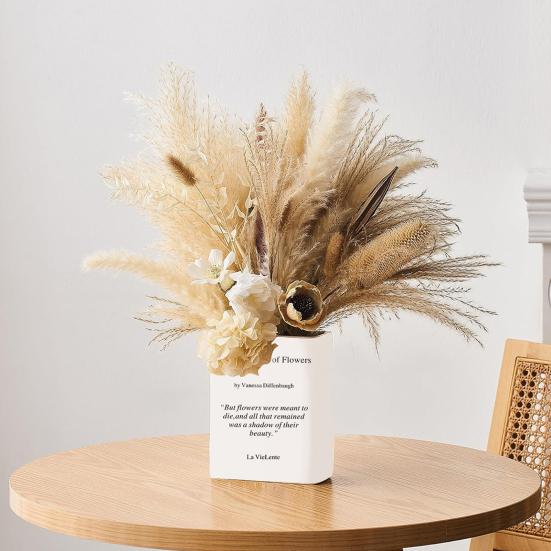 Book Vase The Language of Flowers Plants Vase Aesthetic Living Room Bedroom Home Office Decoration Book Lovers Gifts
